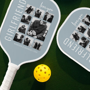 Vriendin   Ik hou van je   Fotocollage Pickleball Paddle
