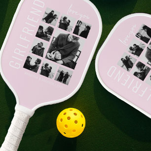 Vriendin Ik hou van jou Fotocollage Pickleball Paddle