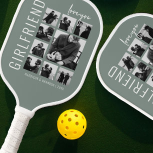 Vriendin   Ik hou van jou   Fotocollage Pickleball Paddle