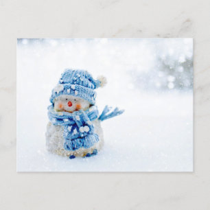 Vriendin in het blauw briefkaart