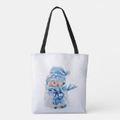 Vriendin in het blauw tote bag (Achterkant)