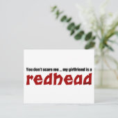 Vriendin is Redhead Briefkaart (Staand voorkant)
