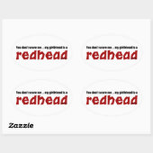 Vriendin is Redhead Ovale Sticker (Vel)