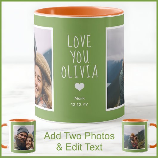 Vriendin Love You Foto's Modern Groen C111 Wit Mok