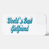 Vriendin luchtblauw schrift Case-Mate iPhone case (Achterkant (horizontaal))