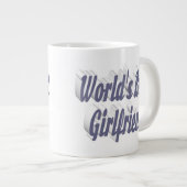 Vriendin met grijze halve typografie grote koffiekop (Voorkant rechts)