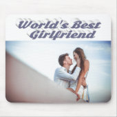 Vriendin met grijze typografie foto muismat (Voorkant)