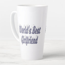 Vriendin met grijze typografie latte mok