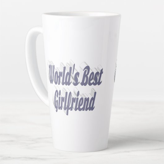 Vriendin met grijze typografie latte mok (Linkerhoek)