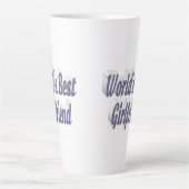 Vriendin met grijze typografie latte mok (Voorkant)