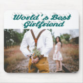 Vriendin met groene scriptfoto muismat (Voorkant)