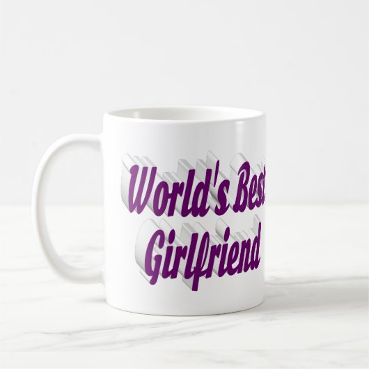 Vriendin met paarse halve typografie koffiemok (Links)