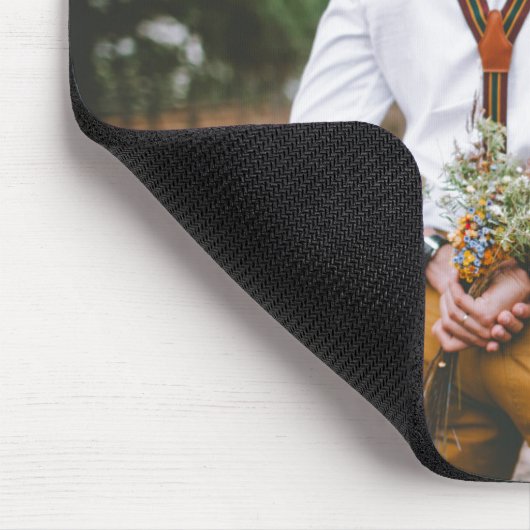 Vriendin met paarse scriptfoto muismat (Hoek)