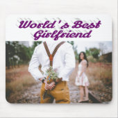 Vriendin met paarse scriptfoto muismat (Voorkant)