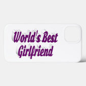 Vriendin met paarse typografie Case-Mate iPhone case (Achterkant (horizontaal))