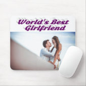 Vriendin met paarse typografie foto muismat (Met muis)