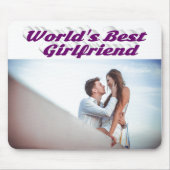 Vriendin met paarse typografie foto muismat (Voorkant)