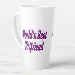 Vriendin met paarse typografie latte mok