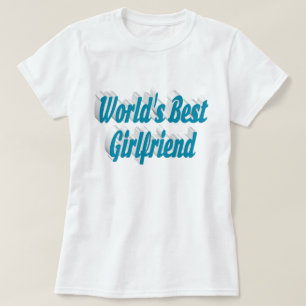 Vriendin met sky blue text T-Shirt