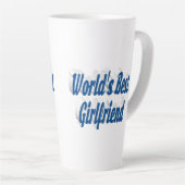 Vriendin met zee blauwe typografie latte mok (Rechterhoek)