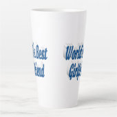Vriendin met zee blauwe typografie latte mok (Voorkant)