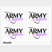 Vriendin Paars leger Rechthoekige Sticker (Vel)