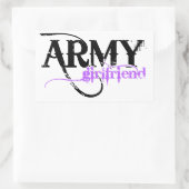 Vriendin Paars leger Rechthoekige Sticker (Tas)