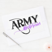 Vriendin Paars leger Rechthoekige Sticker (Envelop)