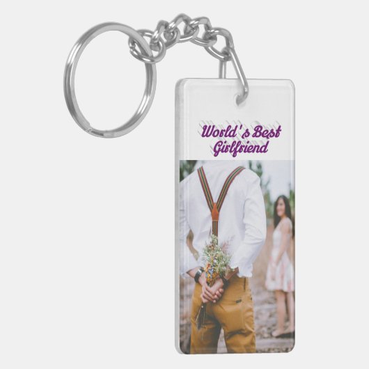 Vriendin paars script sleutelhanger (Voorkant Links)