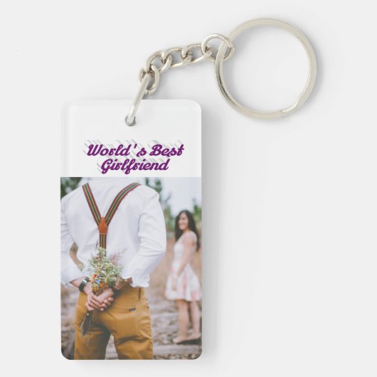 Vriendin paars script sleutelhanger (achterkant)