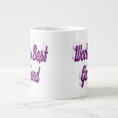 Vriendin paarse halve script grote koffiekop (Voorkant)