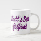 Vriendin paarse halve script grote koffiekop (Rechts)