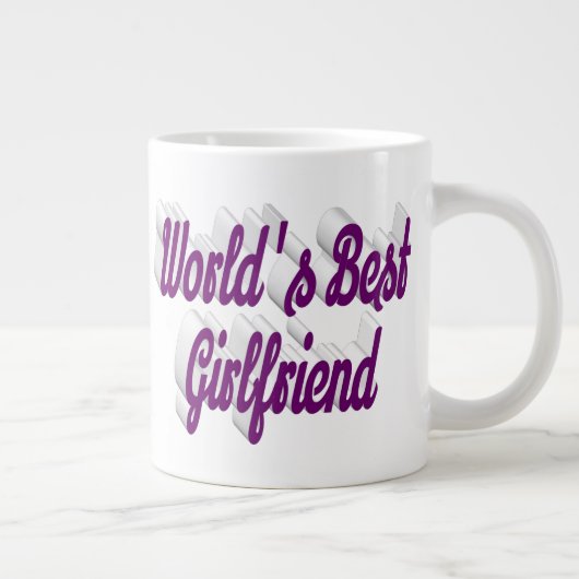 Vriendin paarse halve script grote koffiekop (Rechts)