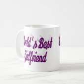 Vriendin paarse halve script koffiemok (Voorkant links)