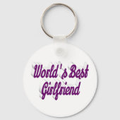 Vriendin paarse script sleutelhanger (Voorkant)