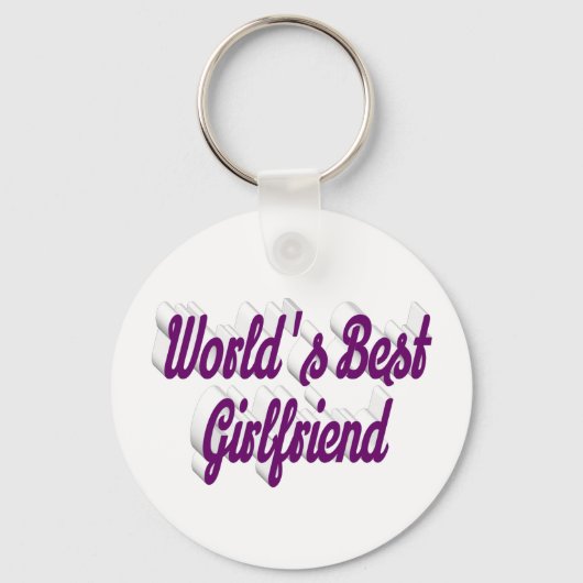 Vriendin paarse script sleutelhanger (Voorkant)