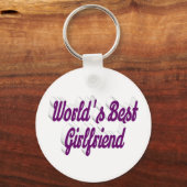 Vriendin paarse script sleutelhanger (Voorkant)