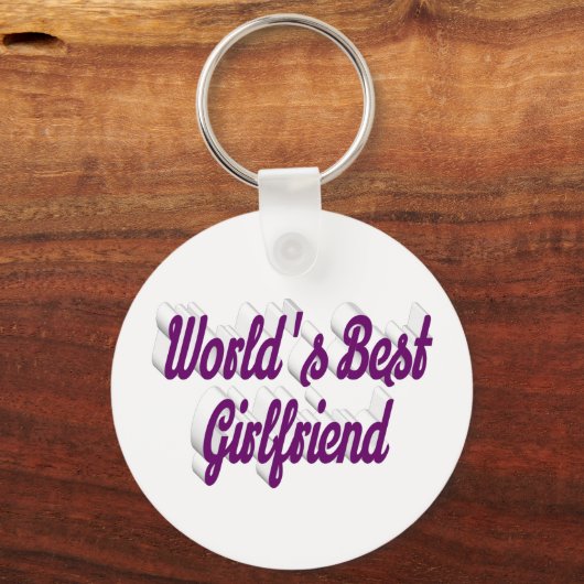 Vriendin paarse script sleutelhanger (Voorkant)