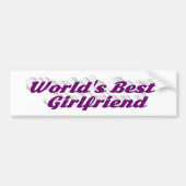 Vriendin paarse typografie bumpersticker (Voorkant)