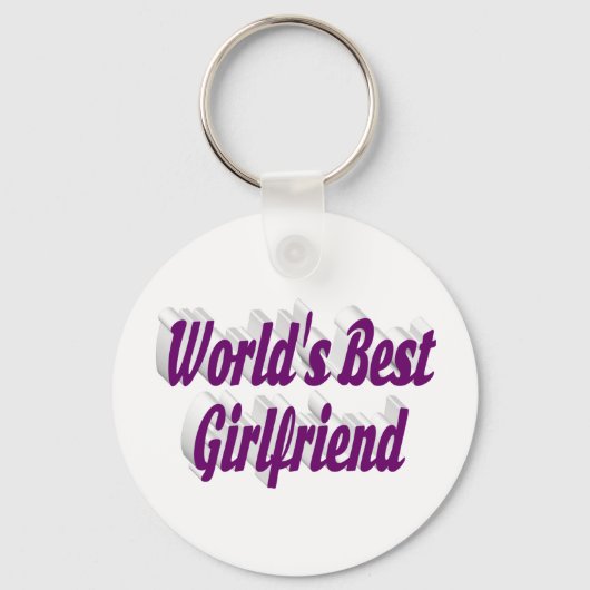 Vriendin paarse typografie sleutelhanger (Voorkant)