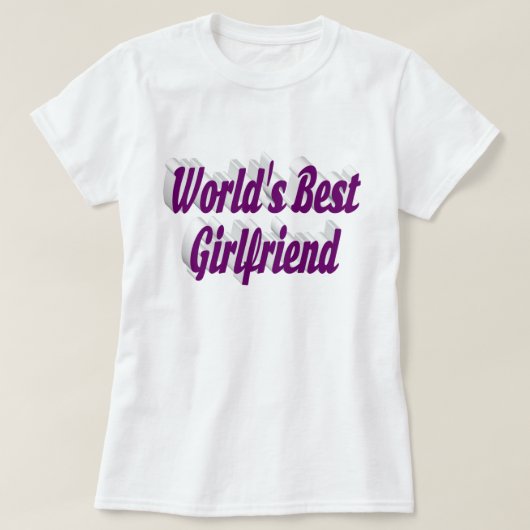 Vriendin paarse typografie t-shirt (Design voorkant)