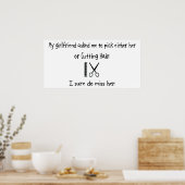 Vriendin plukken of haar snijden poster (Keuken)