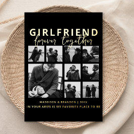 Vriendin samen voor altijd foto folie feestdagenkaart