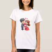 vriendin schattige liefde superheld t-shirt (Voorkant)