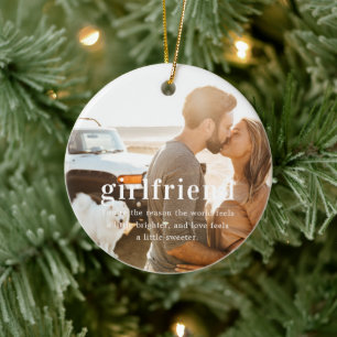 Vriendin   Sentimentele Foto Aandenken Kerstmis  Keramisch Ornament
