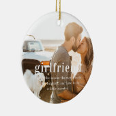 Vriendin | Sentimentele foto KeepSake Kerstmis Keramisch Ornament (Rechts)