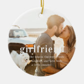 Vriendin | Sentimentele foto KeepSake Kerstmis Keramisch Ornament (Voorkant)