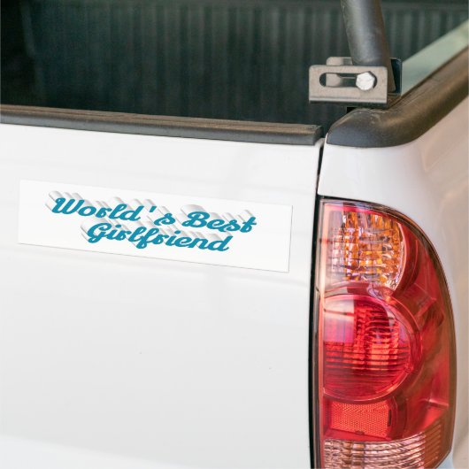 Vriendin sky blue script bumpersticker (Op Truck)