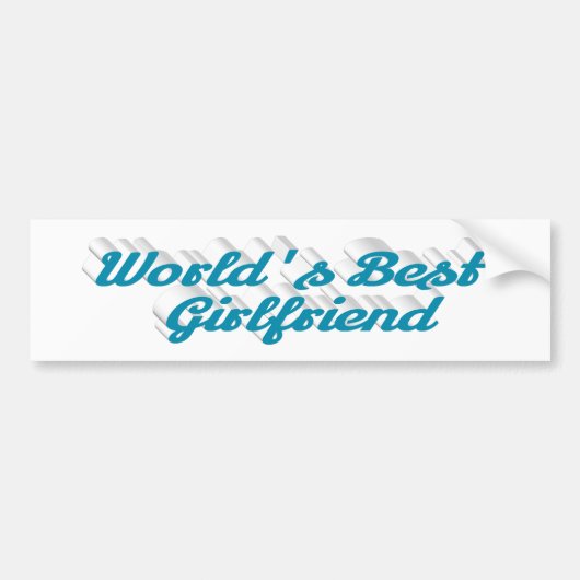 Vriendin sky blue script bumpersticker (Voorkant)