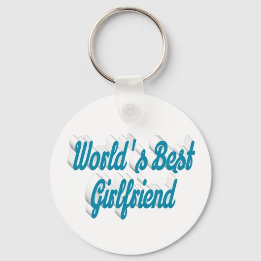 Vriendin sky blue script sleutelhanger (Voorkant)